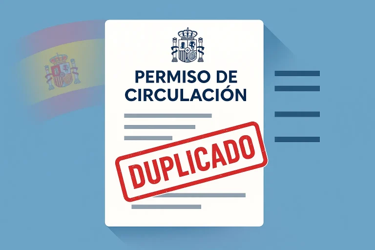 Ilustración que sirve de banner para publicación de blogs sobre el permiso de circulación ycómo conseguir su duplicado