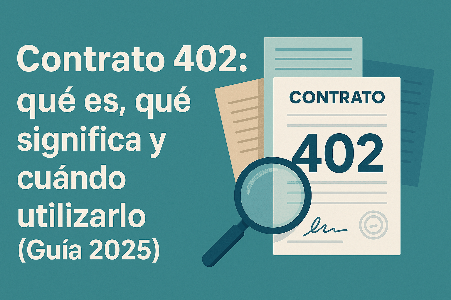 Banner del artículo sobre el contrato 402